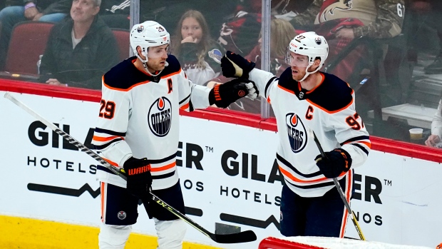 Leon Draisaitl and Connor McDavid 