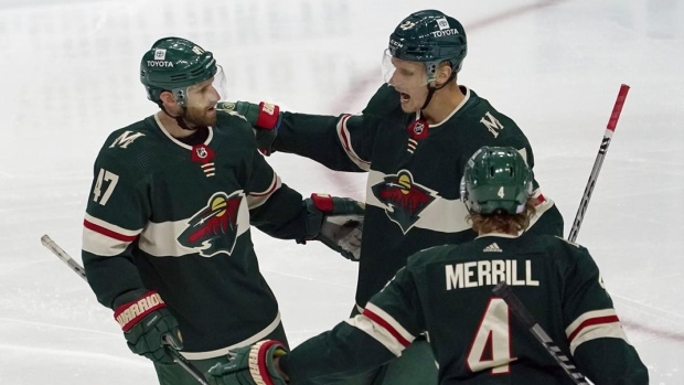 Minnesota Wild celebrate , The Canadian Press Minnesota Wild celebrate