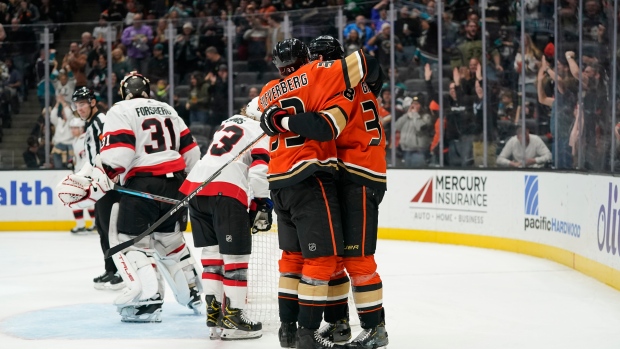 Anaheim Ducks celebrate , The Canadian Press Anaheim Ducks celebrate
