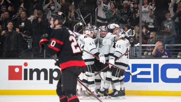 Los Angeles Kings celebrate, The Canadian Press Los Angeles Kings celebrate