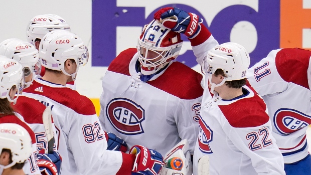 Montreal Canadiens celebrate 