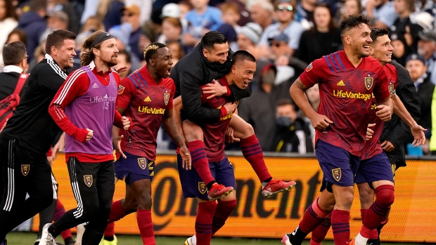 Real Salt Lake Celebrate , The Canadian Press Real Salt Lake Celebrate
