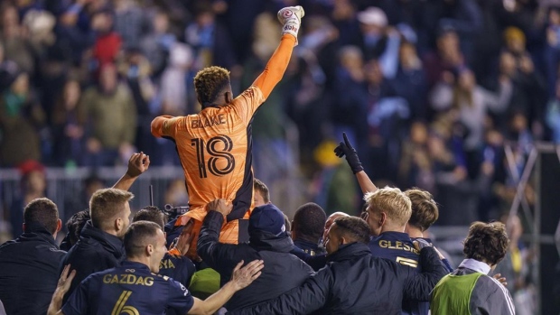 Philadelphia Union celebrate, The Canadian Press Philadelphia Union celebrate