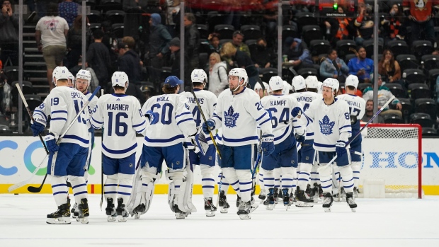 Maple Leafs Celebrate , The Canadian Press Maple Leafs Celebrate