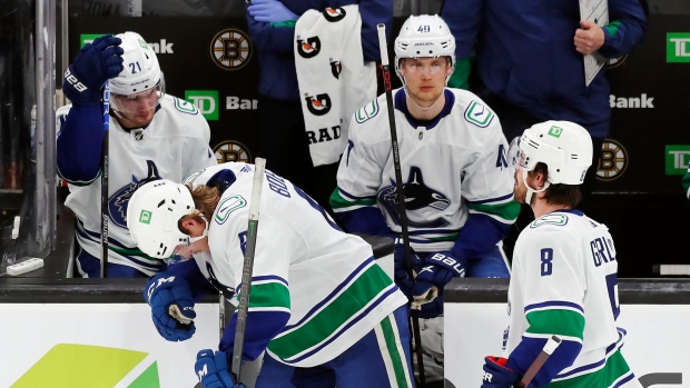 Vancouver Canucks bench