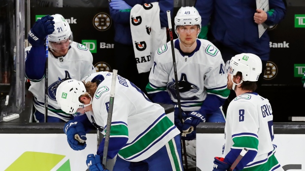 Vancouver Canucks bench, The Canadian Press Vancouver Canucks bench