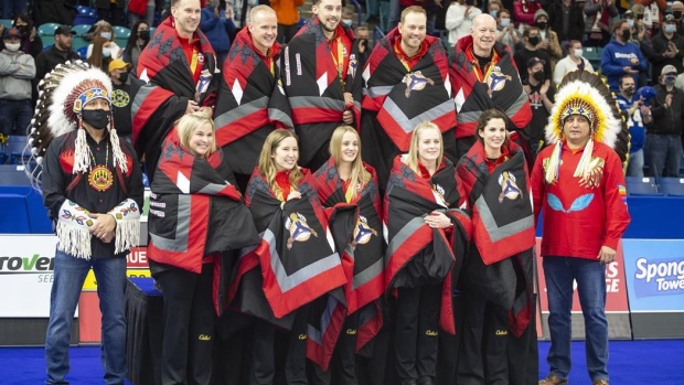 Canadian curling teams Jones Gushue 