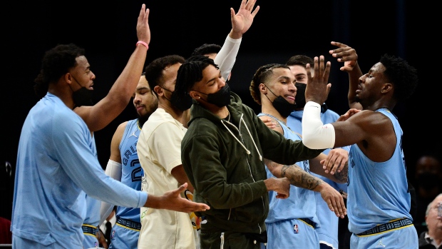 Memphis Grizzlies celebrate, The Canadian Press Memphis Grizzlies celebrate