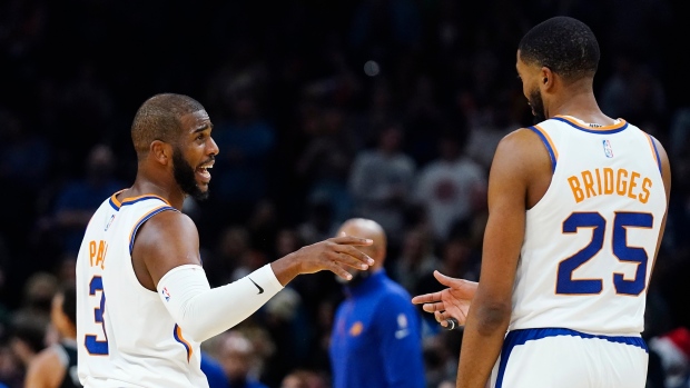 Chris Paul Mikal Bridges, The Canadian Press Chris Paul Mikal Bridges