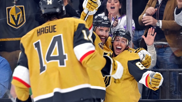 Alex Pietrangelo and center Jonathan Marchessault , The Canadian Press Alex Pietrangelo and center Jonathan Marchessault