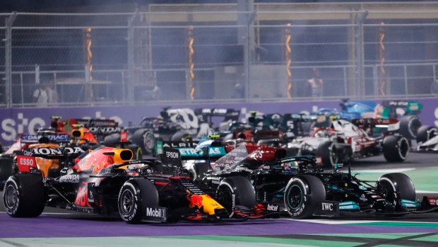 Max Verstappen and Lewis Hamilton , The Canadian Press Max Verstappen and Lewis Hamilton