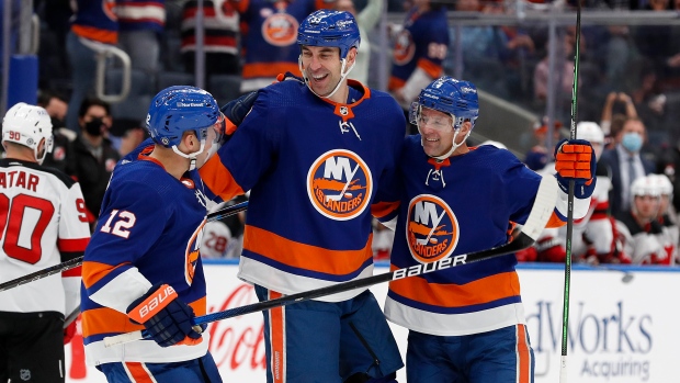 Andy Greene Zdeno Chara Josh Bailey, The Canadian Press Andy Greene Zdeno Chara Josh Bailey