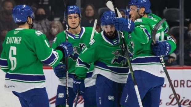 Abbotsford Canucks celebrate