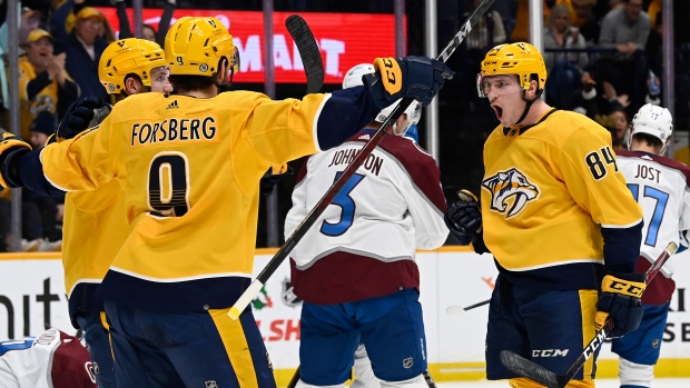 Nashville Predators Celebrate, The Canadian Press Nashville Predators Celebrate