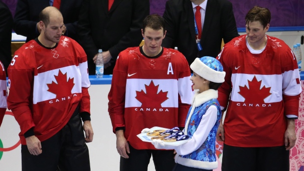 Team Canada receives medals at 2014 Olympics