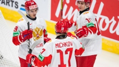 Nikita Chibrikov (19), Matvei Michkov (17) and Semyon Demidov (16)