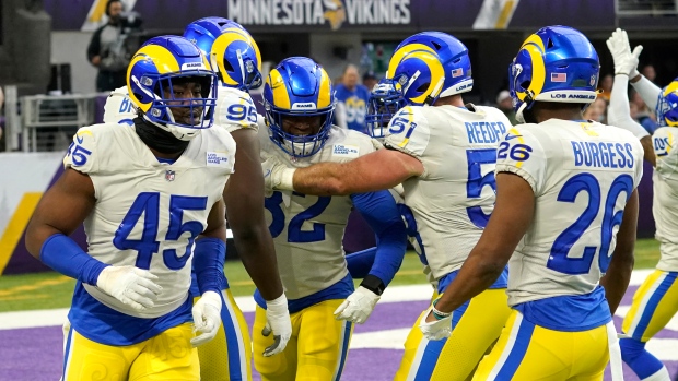 Los Angeles Rams celebrate, The Canadian Press Los Angeles Rams celebrate