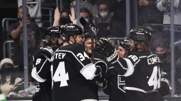 Los Angeles Kings celebrate, The Canadian Press Los Angeles Kings celebrate