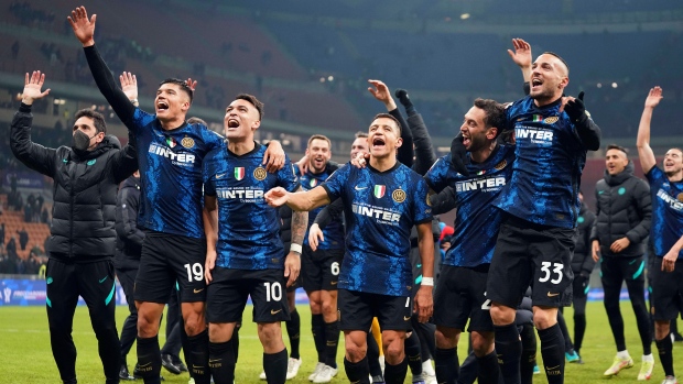 Inter Milan Celebrates, The Canadian Press Inter Milan Celebrates