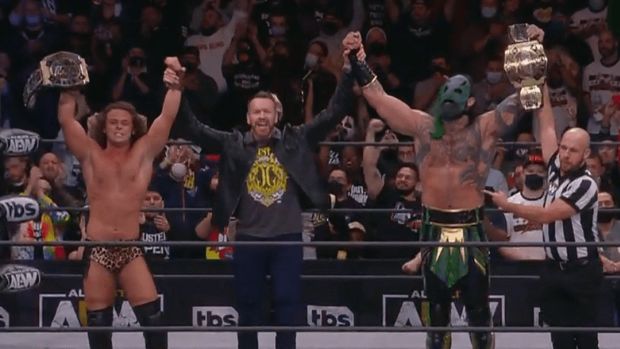 Jurassic Express and Christian Cage, All Elite Wrestling Jurassic Express and Christian Cage