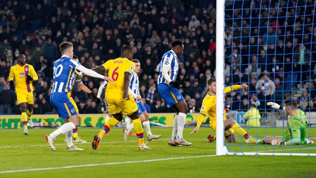 Crystal Palace Joachim Andersen own goal, The Canadian Press Crystal Palace Joachim Andersen own goal