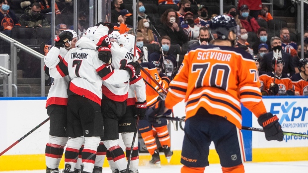 Ottawa Senators celebrate 