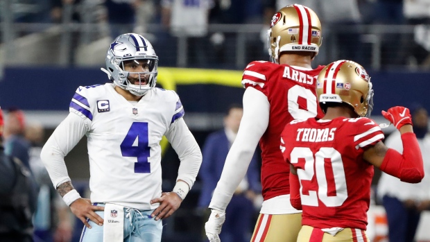 Dallas Cowboys quarterback Dak Prescott , The Canadian Press Dallas Cowboys quarterback Dak Prescott