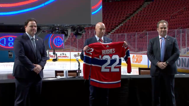 Jeff Gorton, Kent Hughes and Geoff Molson, TSN Jeff Gorton, Kent Hughes and Geoff Molson