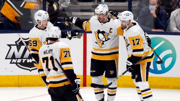 Pittsburgh Penguins celebrate , The Canadian Press Pittsburgh Penguins celebrate