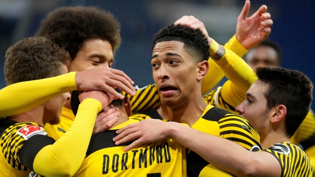 Borussia Dortmund celebrates, The Canadian Press Borussia Dortmund celebrates