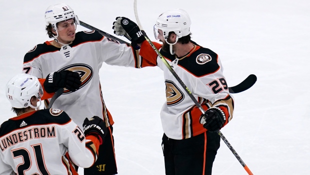 Anaheim Ducks Celebrate, The Canadian Press Anaheim Ducks Celebrate