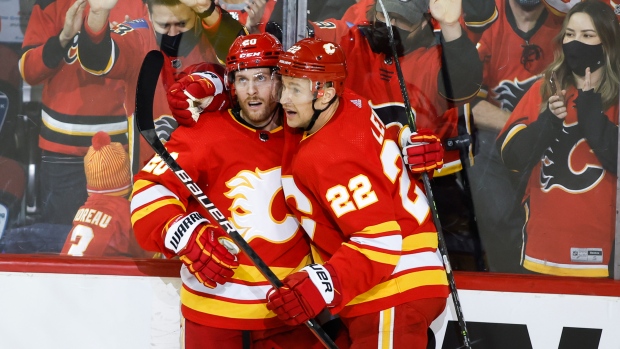 Tkachuk has five assists as Flames beat up Blues
