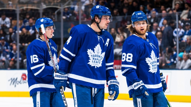 Mitch Marner, Auston Matthews and William Nylander, Getty Images Mitch Marner, Auston Matthews and William Nylander