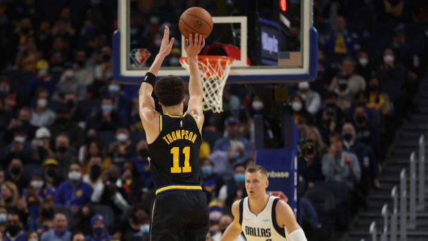 Kristaps Porzingis Klay Thompson, The Canadian Press Kristaps Porzingis Klay Thompson