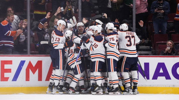 Edmonton Oilers celebrate