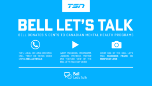 It's Bell Let's Talk Day and the sports world is gathering together to spread awareness