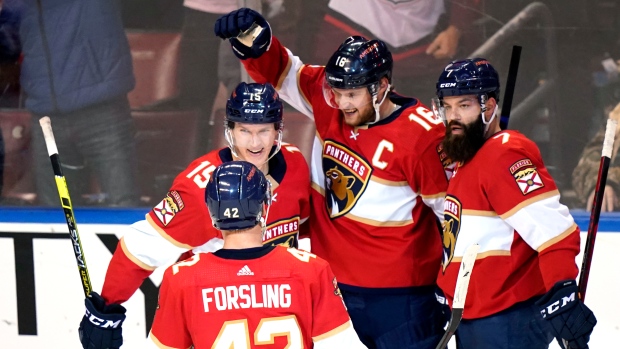 Aleksander Barkov (16) Anton Lundell (15) Gustav Forsling (16) and Radko Gudas (7), The Canadian Press Aleksander Barkov (16) Anton Lundell (15) Gustav Forsling (16) and Radko Gudas (7)