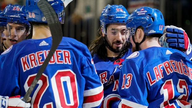 New York Rangers celebrate, The Canadian Press New York Rangers celebrate