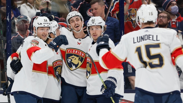 Florida Panthers celebrate, The Canadian Press Florida Panthers celebrate