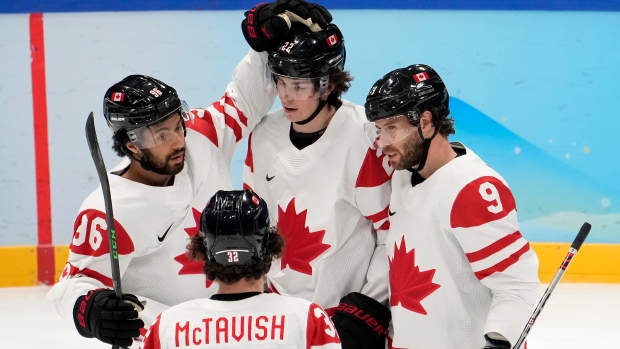 Team Canada Men Celebrate
