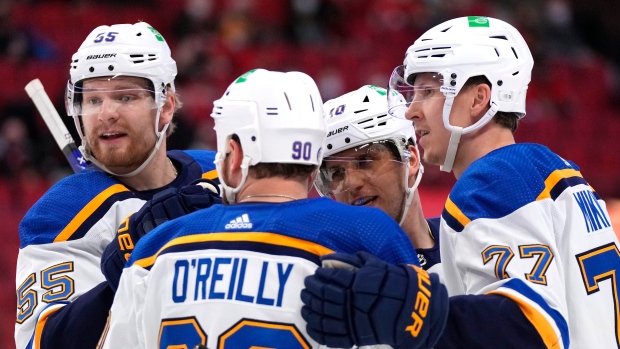 St. Louis Blues celebrate