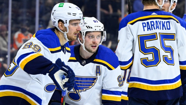 Blues' Jordan Kyrou listed as game-time decision Tuesday vs. Maple