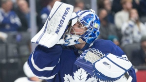Leafs G Campbell out at least two weeks with rib injury