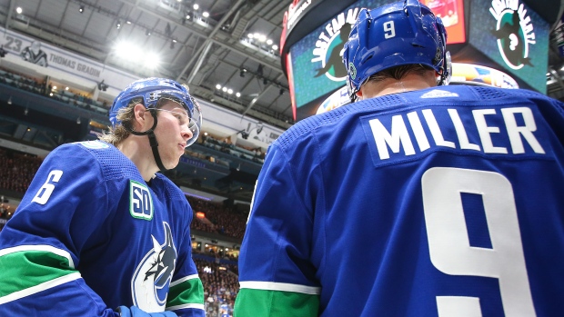 Brock Boeser and JT Miller, Getty Images Brock Boeser and JT Miller