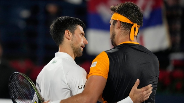 Novak Djokovic wins first match of 2022 at Dubai Tennis Championships