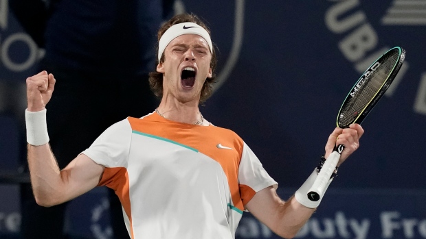 Rublev beats Vesely in Dubai for 10th title and 2nd in week