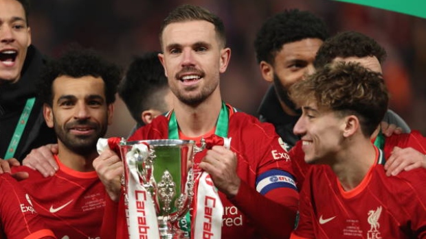 Jordan Henderson (centre), Matthew Ashton - AMA/Getty Images Jordan Henderson (centre)