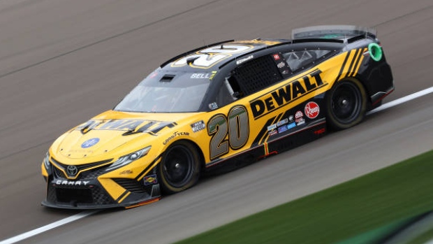 Bell qualifies on the pole for NASCAR Cup Series race at Kansas Speedway