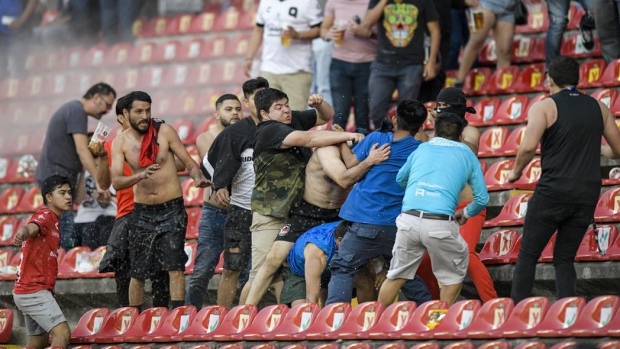 Mexico soccer match brawl