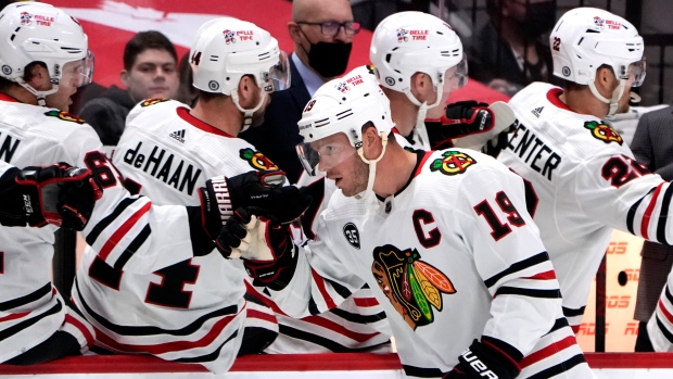 Jonathan Toews becomes sixth UND player to hit 1,000 NHL games